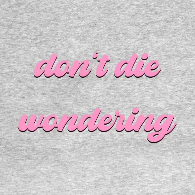 Don't Die Wondering Soft Font (Pink & Black) by Graograman